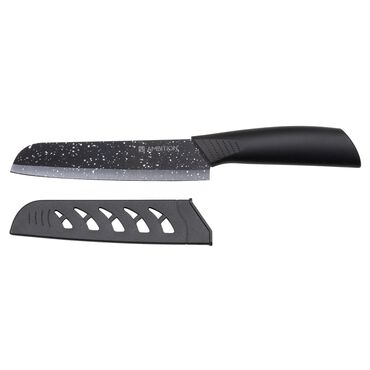 AMBITION_Nóż Santoku 15 cm Ambition Skiv, ceramiczny, czarny_1