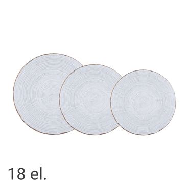 LUBIANA_Zestaw obiadowy z porcelany na 6 osób Lubiana Boss 9015, 18 elementów, biały_1