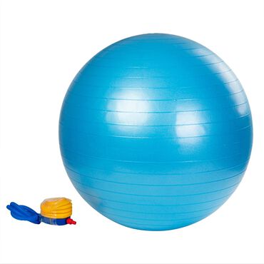 SEVEN FOR 7_Piłka do ćwiczeń + pompka, 65 cm, Niebieska_1