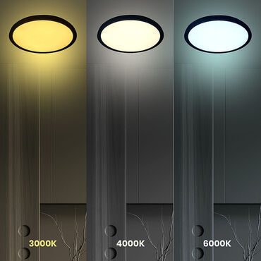 Plafon sufitowy Led Milagro Maq 3CCT, 40 W, czarny