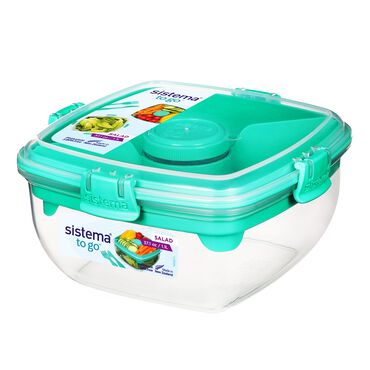 SISTEMA_Pojemnik na sałatkę TO GO, ze sztućcami, niebieski, 1,1l_1