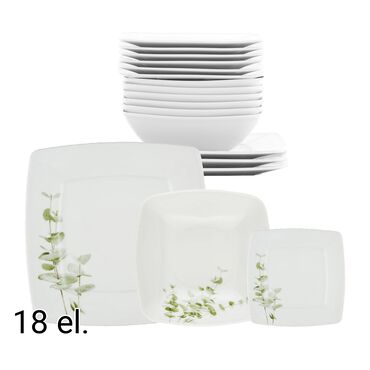 LUBIANA_Zestaw obiadowy z porcelany na 6 osób Lubiana Victoria, 18 elementów, biały_1