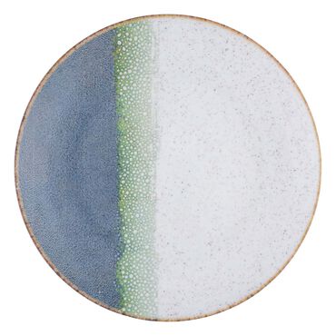 Zestaw obiadowy z porcelany na 6 osób Lubiana Boss 9012, 18 elementów, niebiesko-zielono-szary
