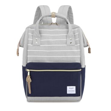 Plecak miejski Himawari, 19 l, z USB, szaro-granatowy