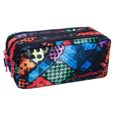 COOLPACK_Saszetka potrójna Primus, piórnik, wzór Blox1