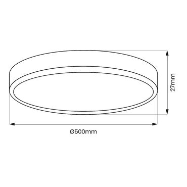 Plafon sufitowy Led Milagro Maq 3CCT, 40 W, czarny