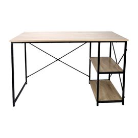 Biurko z półkami Smukee Home, 120 x 60 x 75 cm, dębowe