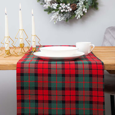 Bieżnik Tartan, w kratę, 40 x 160 cm