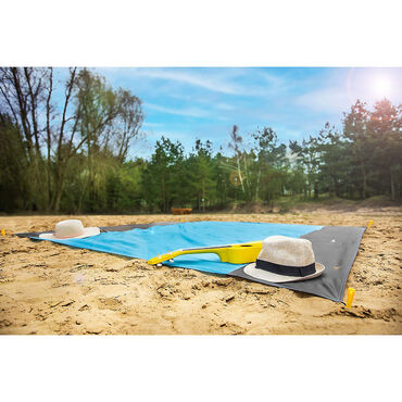 Mata plażowa Tracer XXL, 200 x 210 cm, czarno-niebieska