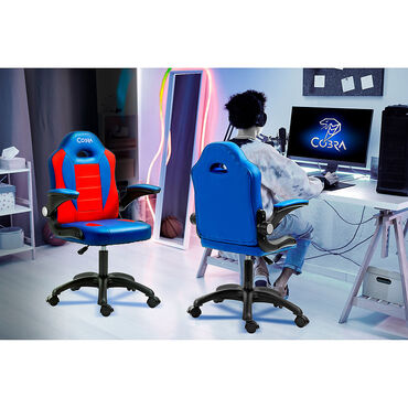 Fotel gamingowy COBRA JUNIOR, CRF – 2301, czerwono - niebieski