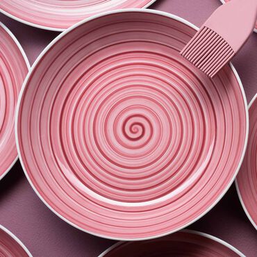 Zestaw obiadowy z porcelany na 6 osób Chodzież City, 18 elementów, różowy