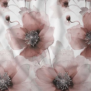 HOME SATIN_Pościel satynowa 140 x 200 cm Home Satin, pudroworóżowa w duże kwiaty_2