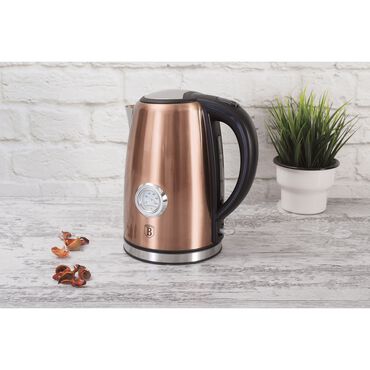 Czajnik elektryczny stalowy Berlingerhaus Rose Gold, 1,7 l, 2200 W, z termometrem, złoty