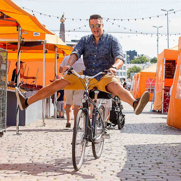 Rower elektryczny miejski męski Oolter Eke C2+, 27,5”, ciemnoszary