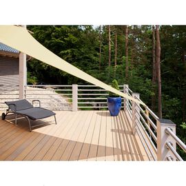 Żagiel ogrodowy przeciwsłoneczny DecoTeam, trójkąt, 2,5 x 2,5 x 2,5 m, beżowy