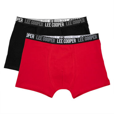 LEE COOPER_Komplet 2 par bokserek męskich, rozmiar XXL, czarne / bordowe_1