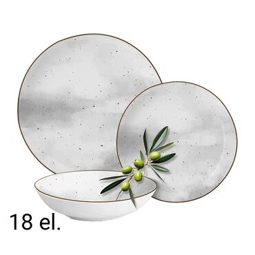 MG HOME_Zestaw obiadowy z porcelany na 6 osób MG Home Antico, 18 elementów, szary_1
