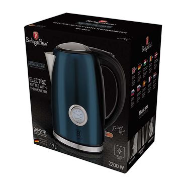 Czajnik elektryczny stalowy Berlingerhaus Aquamarine, 1,7 l, 2200 W, z termometrem