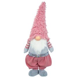 Skrzat stojący chłopiec Jumi, 50 cm, różowo-szary