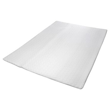SMUKEE_Materac nawierzchniowy 200 x 200 x 3 cm Relaxa Soft, biały_1