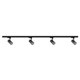 Lampa sufitowa Sanico Goldlux Milano 4 x GU10, na szynie, 2 x 1 m, czarna