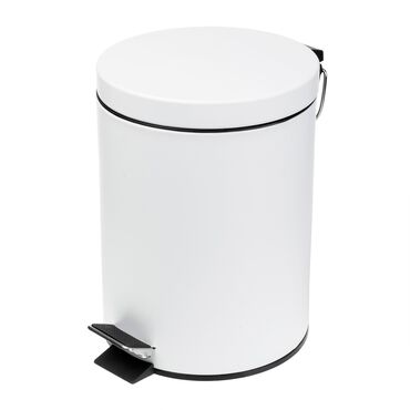SMUKEE_Kosz na śmieci z pedałem Smukee Home, 5 l, okrągły, biały_1