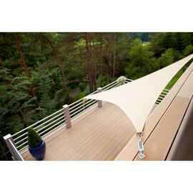 Żagiel ogrodowy przeciwsłoneczny DecoTeam, trójkąt, 2,5 x 2,5 x 2,5 m, biały
