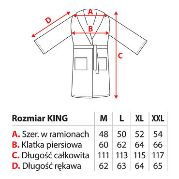 Szlafrok Comfort King, granat, XL