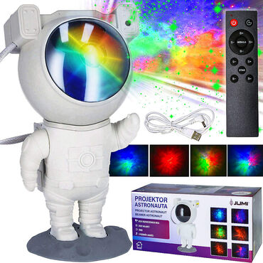 Projektor LED astronauta nebula, z pilotem