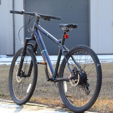 Rower elektryczny górski Purebike Classic MTB1B, 27,5”, granatowy