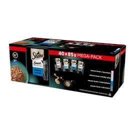 Mokra karma Sheba Sauce Collection Rybne Smaki, dla dorosłych kotów, 40 x 85 g