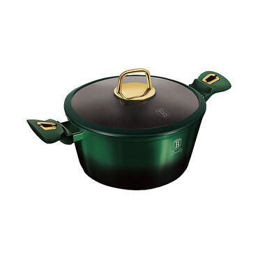 Garnek ze szklaną pokrywką EMERALD, 2,5 l, aluminiowy