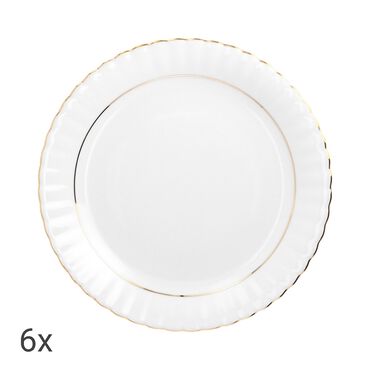 CHODZIEŻ_Zestaw 6 talerzy Iwona, 25 cm, biały1