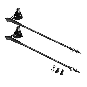 Aluminiowe kije nordic-walking Wind, 105-135 cm, czarne