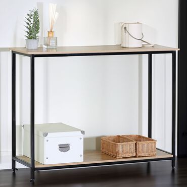 Konsola loft 106 x 35 x 81 cm OTE, 2 półki, melamina