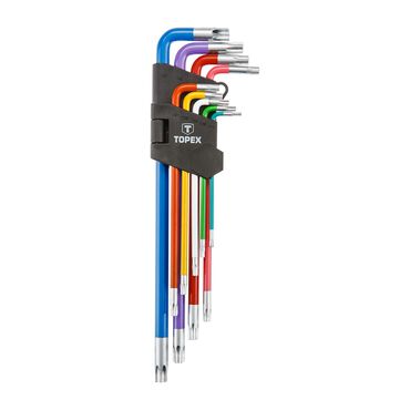 TOPEX_Zestaw kluczy Torx Topex, kolorowy, 9 elementów_1
