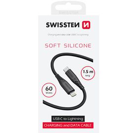 Kabel USB-C - Lightning Swissten, 60 W, 1,5 m