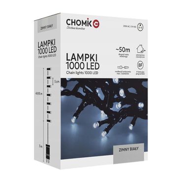 EXTRALINK_Lampki choinkowe 1000 LED Extralink, 50 m, zimny biały1
