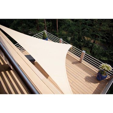 DECOTEAM_Żagiel ogrodowy przeciwsłoneczny DecoTeam Optima, trójkąt, 3,6 x 3,6 x 3,6 m, ecru_1