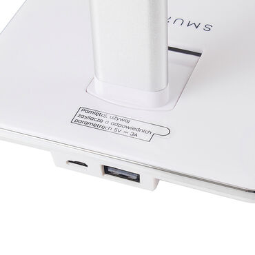 SMUKEE_Lampka biurkowa z ładowarką indukcyjną, USB, biała_7