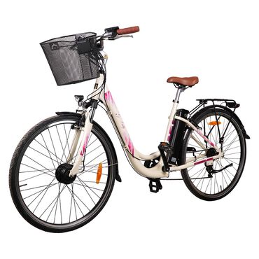 SANICO_Rower elektryczny damski G-Lady Sanico Goldbike, 19’’, kość słoniowa_1