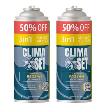 CLIMASET_Gaz do klimatyzacji 3w1 ClimaSet R1234yf 2 x 470 g_1