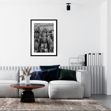 Obraz w ramie, 50 x 70 cm, czarno-biała, Nowy York