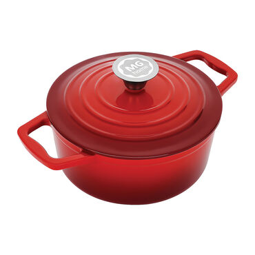 Garnek żeliwny MG Home Infinito, 4,8 l, czerwony