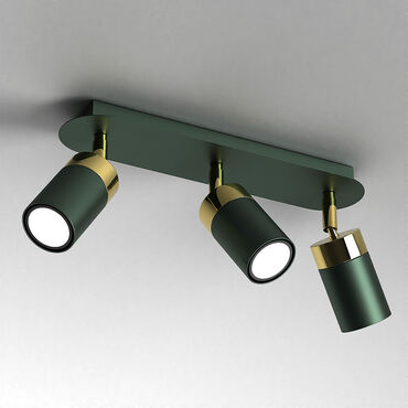 Lampa sufitowa Milagro Joker 3 x GU10, zielono-złota