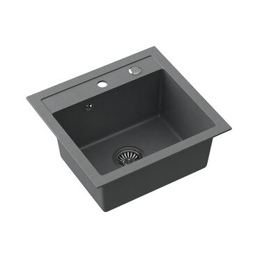 ROOT_Zlewozmywak granitowy jednokomorowy szary Root Chef Box, 500 x 470 x 185 mm_1