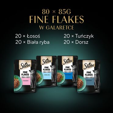 Mokra karma Sheba Delicacy Rybne Smaki, dla dorosłych kotów, 80 x 85 g