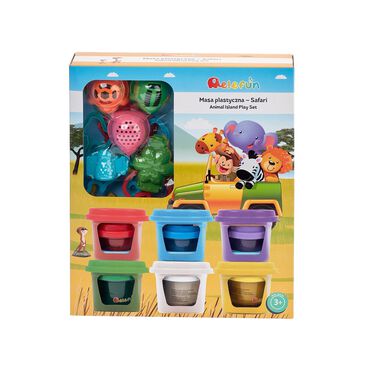ELEFUN_Masa plastyczna safari, 6 kolorowych pojemniczków_1