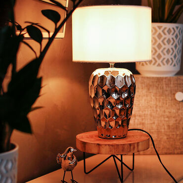 KONSIMO_Lampa stołowa Efo, 40,5 cm, srebrna_6