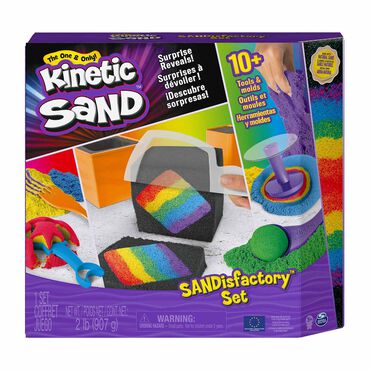 KINETIC SAND_Satysfakcjonujący zestaw Kinetic Sand, 10 narzędzi, piasek kinetyczny_1